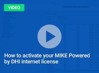 Activate MIKE Internet License Video